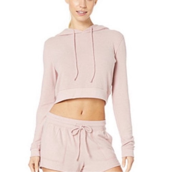 ALO Yoga Tops - ALO Yoga Getaway Hoodie in Soft Pink Hoodie M
